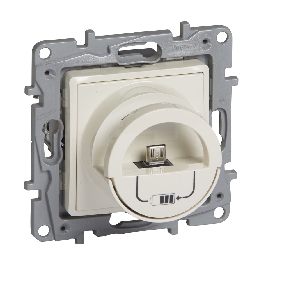 LEGRAND 764696, Micro-USB + USB Charging Dock Niloé, 3A, 15W, Ivory