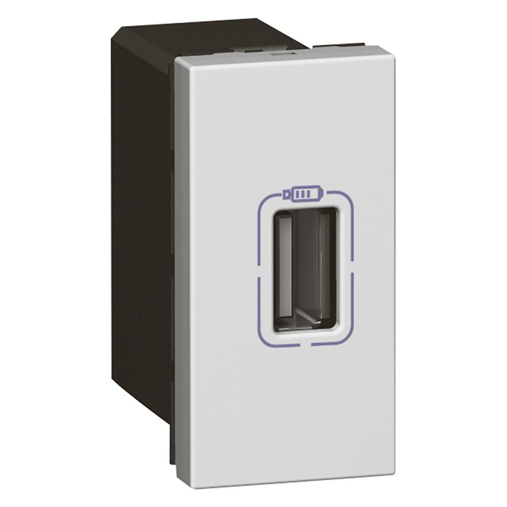 LEGRAND 079391, Priză USB Tip A Mosaic, 1 modul, 1, 5A, 7, 5W, Aluminiu