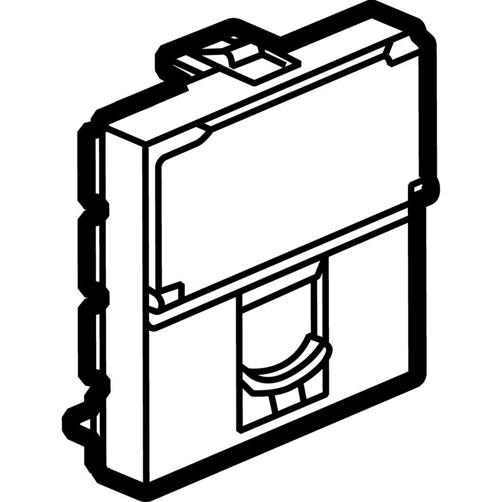LEGRAND 078604, Placă frontală Mosaic pentru conector Keystone simplu, 2 module, Alb