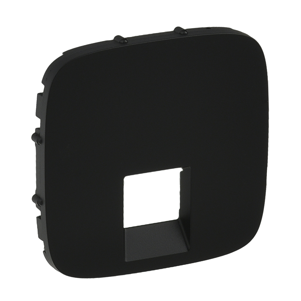 LEGRAND 755418, RJ45/RJ11 Socket Cover Valena Allure, Black
