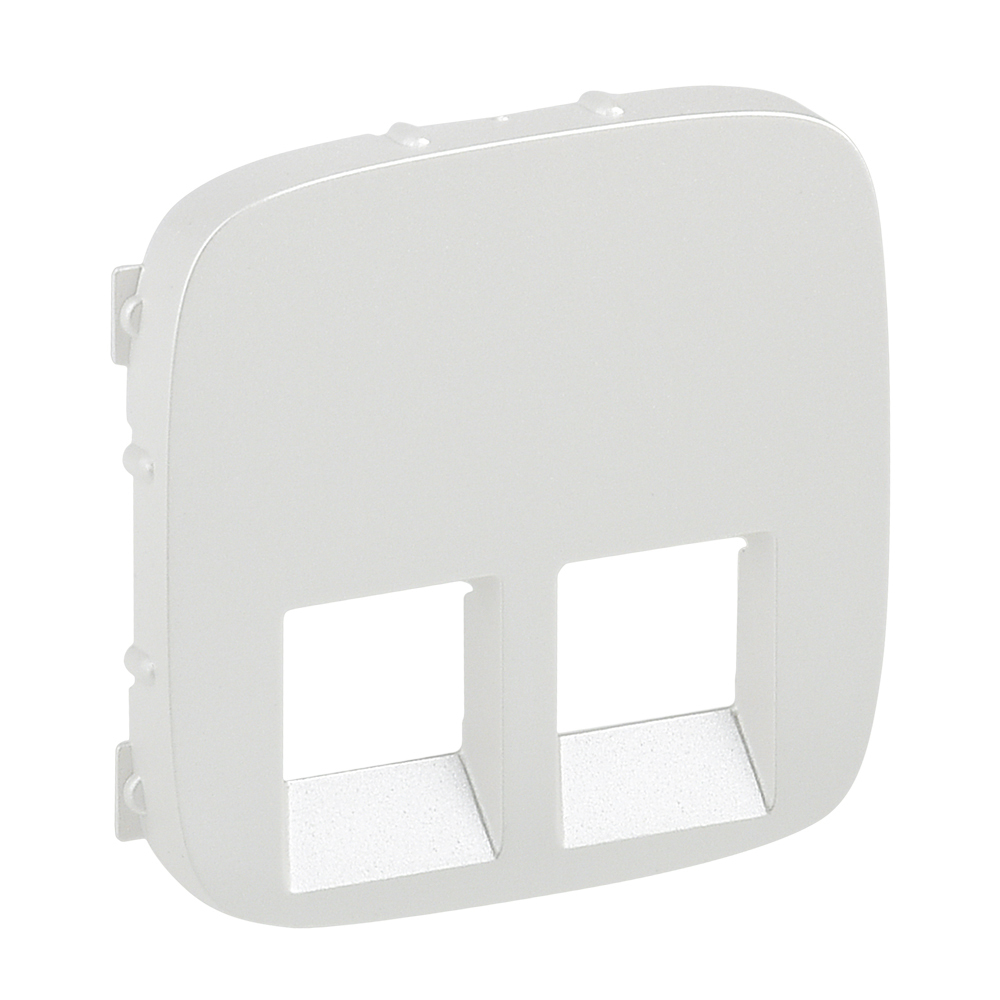 LEGRAND 755429, Double RJ45/RJ11 Socket Cover Valena Allure, Pearl
