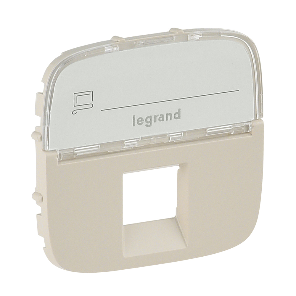 LEGRAND 755476, RJ45/RJ11/RJ12 Socket Cover With Label Holder Valena Allure, Ivory