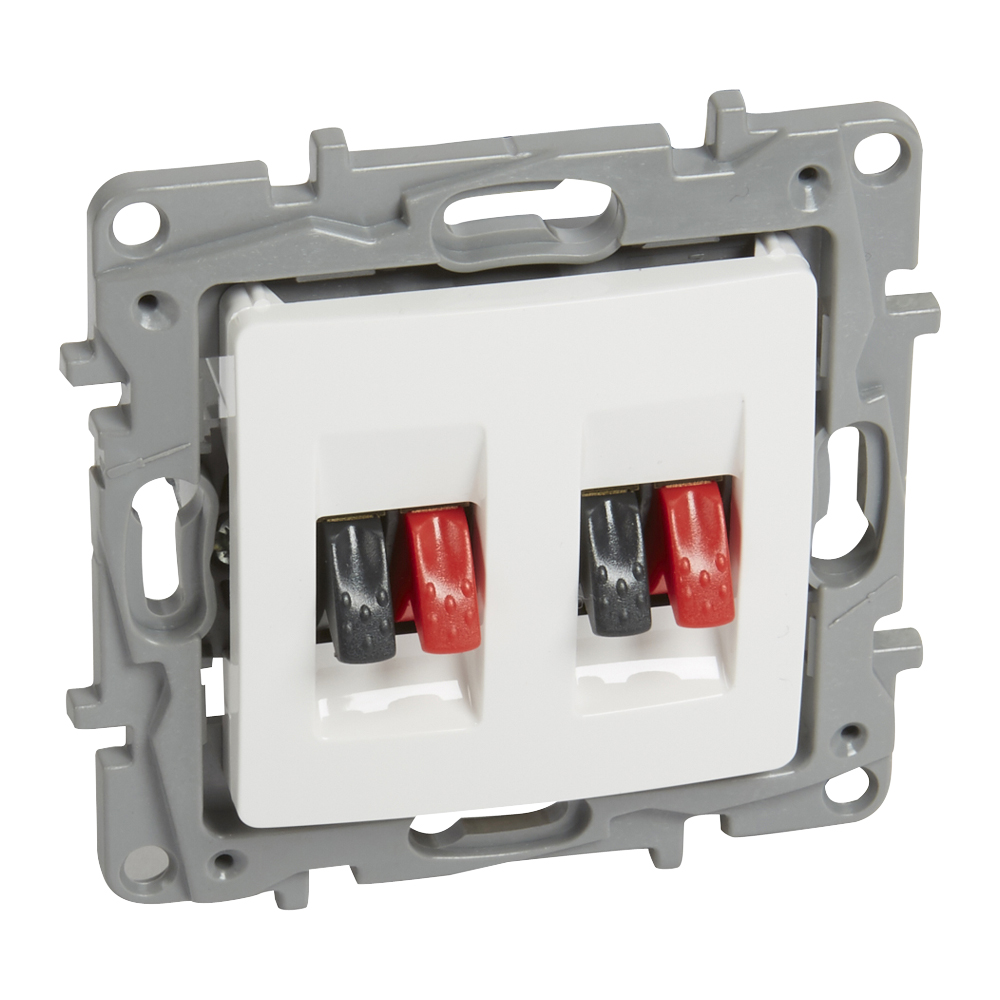 LEGRAND 764581, Priză difuzor dublă Niloé, Alb
