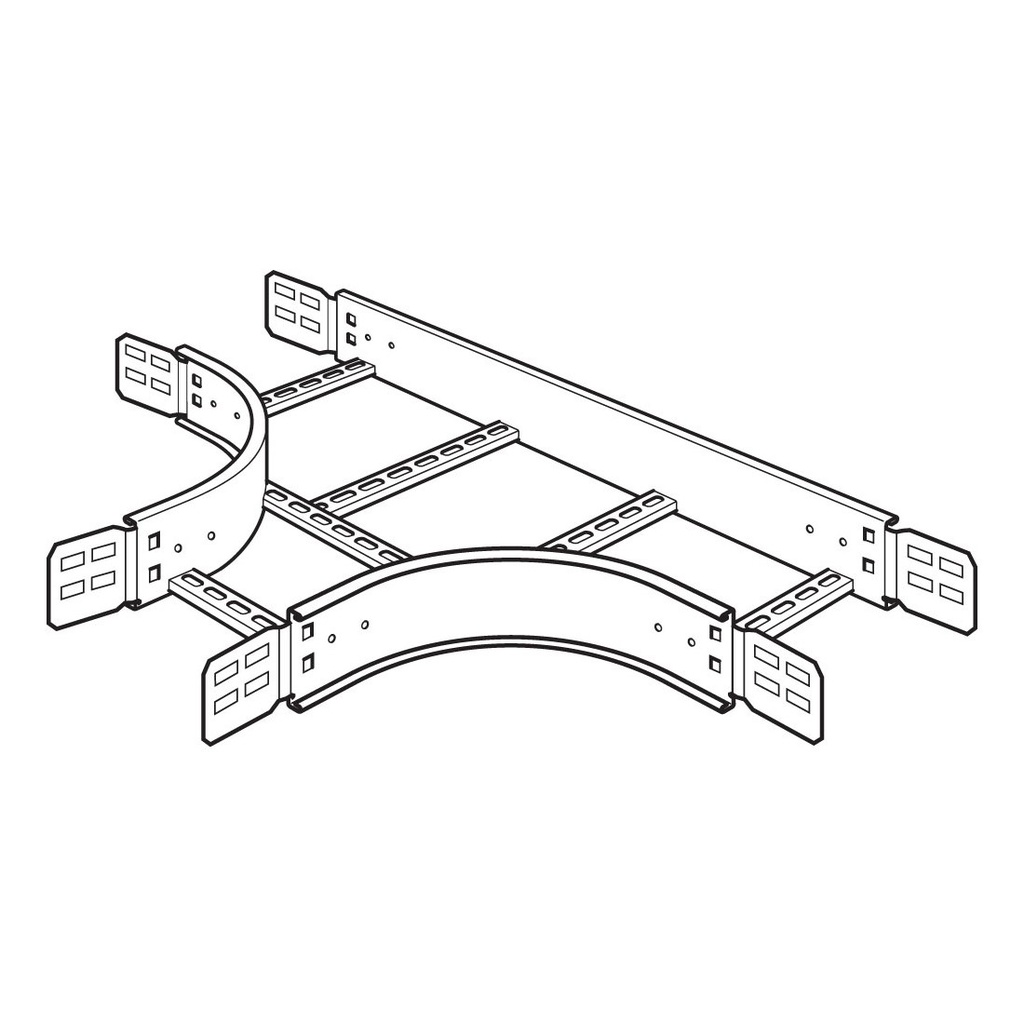 LEGRAND ET450300RG, Swifts Cable Ladder Extra Heavy Duty 450 mm Equal Tee 300 mm Radius HDG