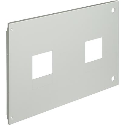 LEGRAND 021067, Metal Faceplate XL³ 4000, for DPX³ Fixed, 2 Devices, Captive Screws