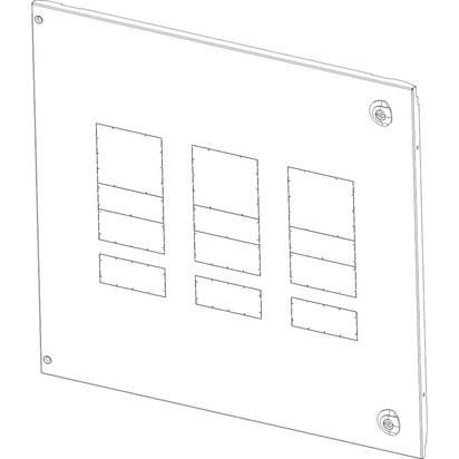 LEGRAND 021065, Metal Faceplate XL³ 4000, for 1–2 DPX³ 630 Plug-In With ELCB, Vertical, With Hinges And Locks
