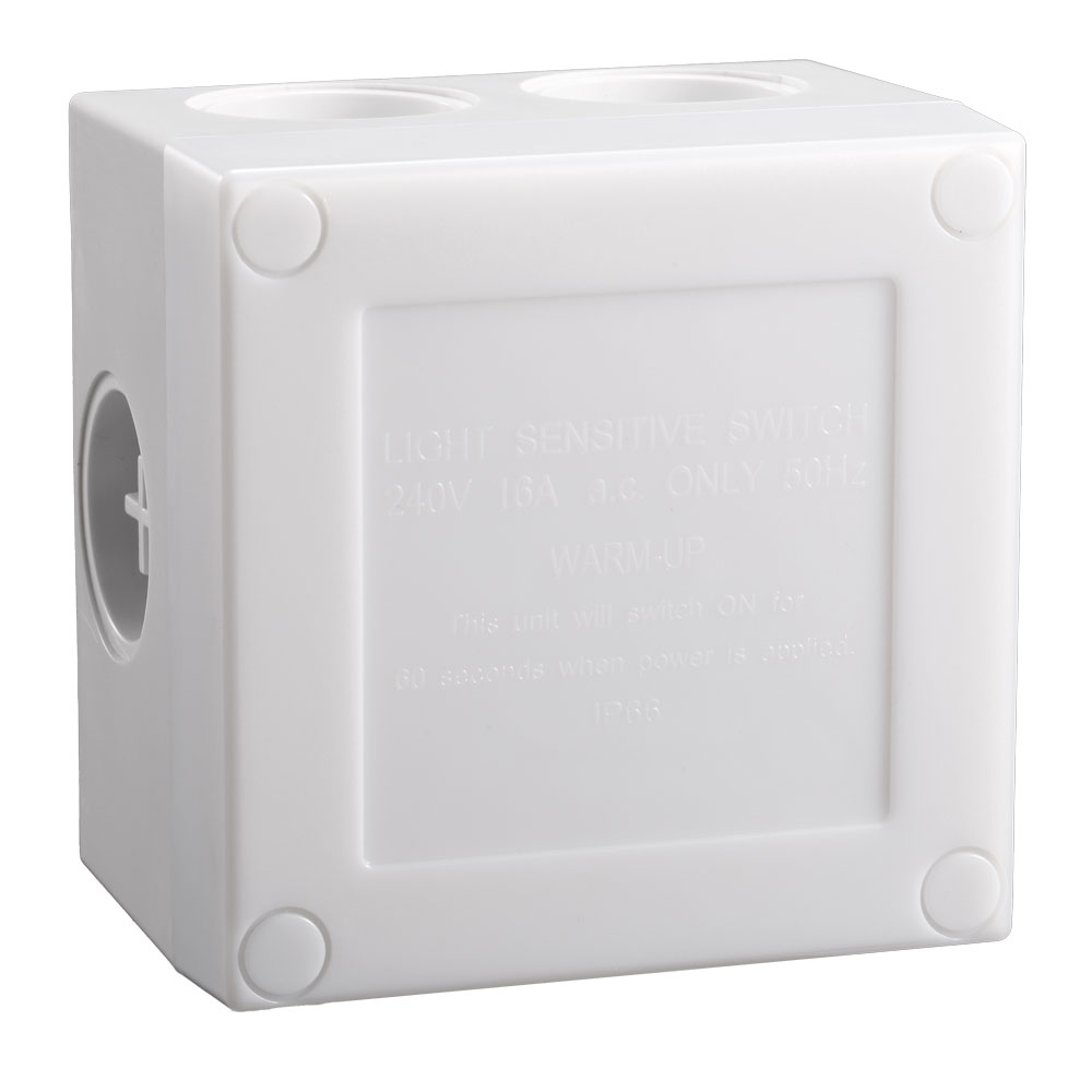 ELMARK 99DS132, ST321 Twilight Light Sensor with Timer 16A IP66, White