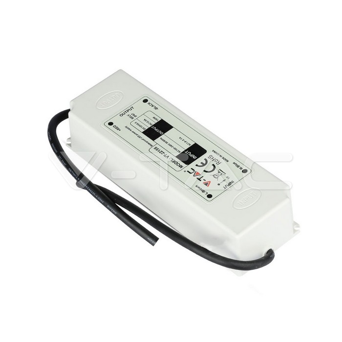 V-TAC 3250, Sursă de alimentare LED subțire din plastic, 150W, 12V (IP67)