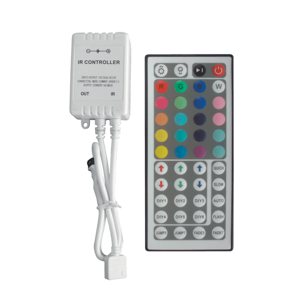 ELMARK 99RGBCONTROL2, Controler LED RGB 12V 6A (Telecomandă IR, 44 Butoane)