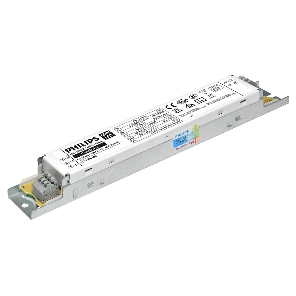 PHILIPS 929003450480, CertaDrive LED Driver 65W (0.35A, 185V, 230V, EL)