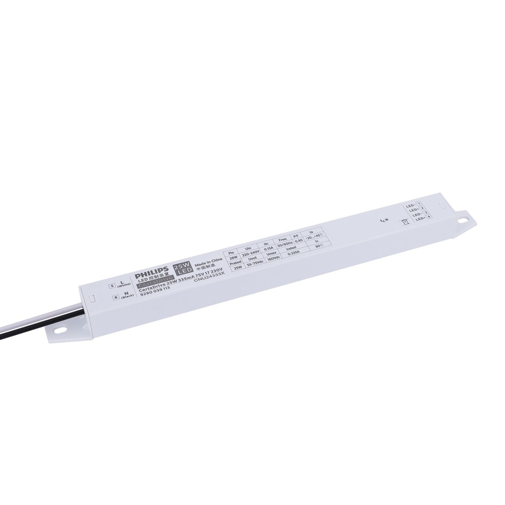 PHILIPS 929003911380, CertaDrive LED Driver 25W (335mA, 75V, 230V)