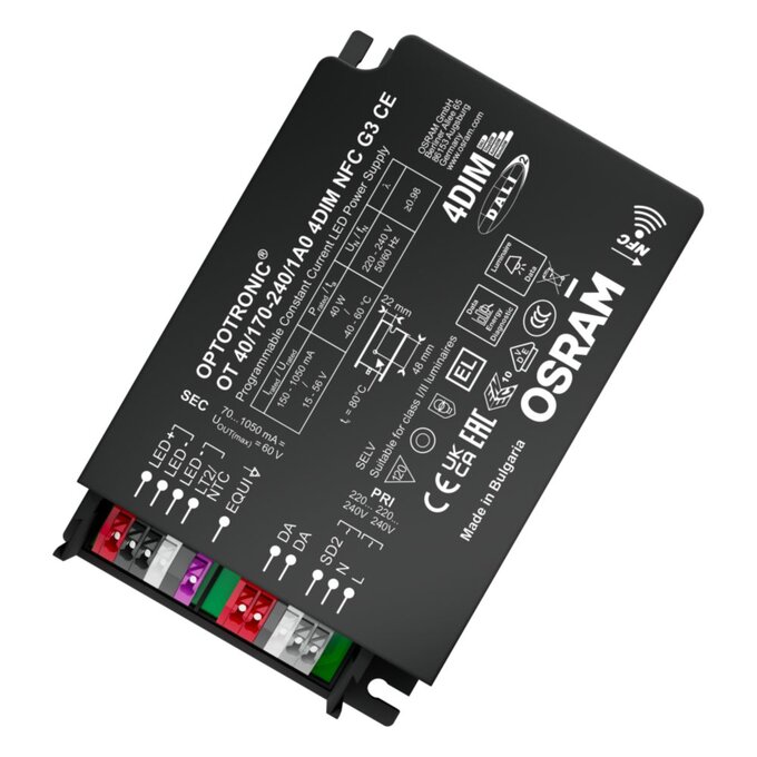 OSRAM 4062172218955, Driver LED 40W (1.0A, 170-240V, NFC, G3)