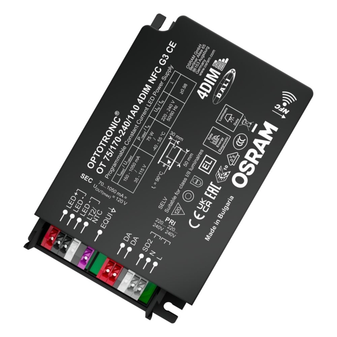 OSRAM 4062172218993, Driver LED 75W (1.0A, NFC, G3, 170-240V)