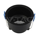V-TAC 23762, Suport GU10 Rotund Anti-Orbire Aluminiu, Negru Tip Fagure