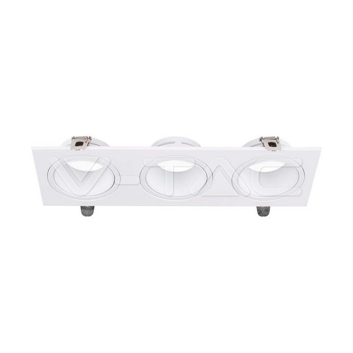 V-TAC 10299, GU10 Holder 3 Heads Iron + PC White
