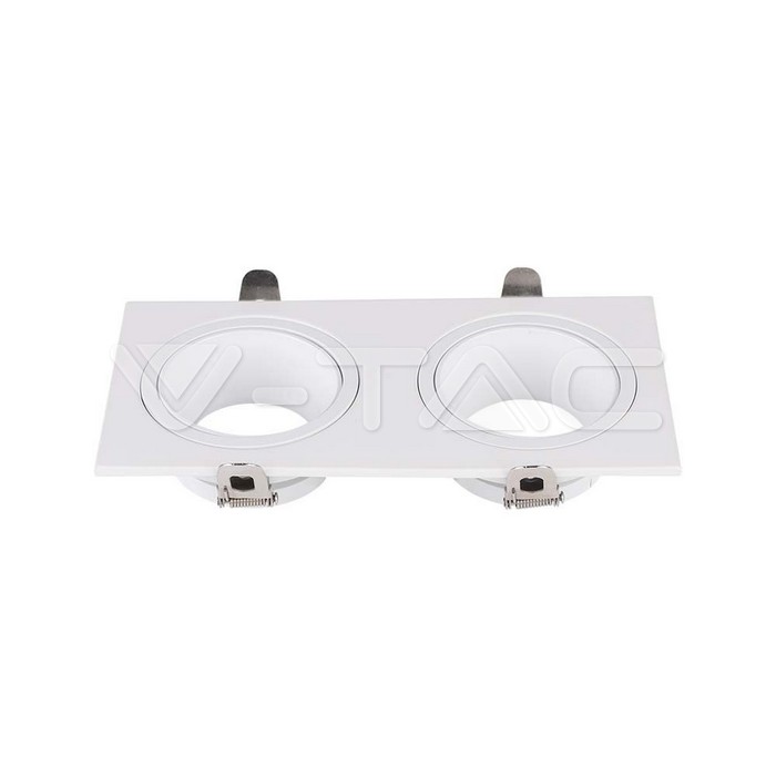 V-TAC 10298, Suport GU10 2 Capete, Fier + PC, Alb