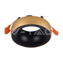 V-TAC 6697, GU10 Fitting Round Gold Frame Black Reflector