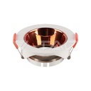 V-TAC 6649, Suport GU10 Rotund Alb, Ramă Rose Gold cu Reflector Rose Gold