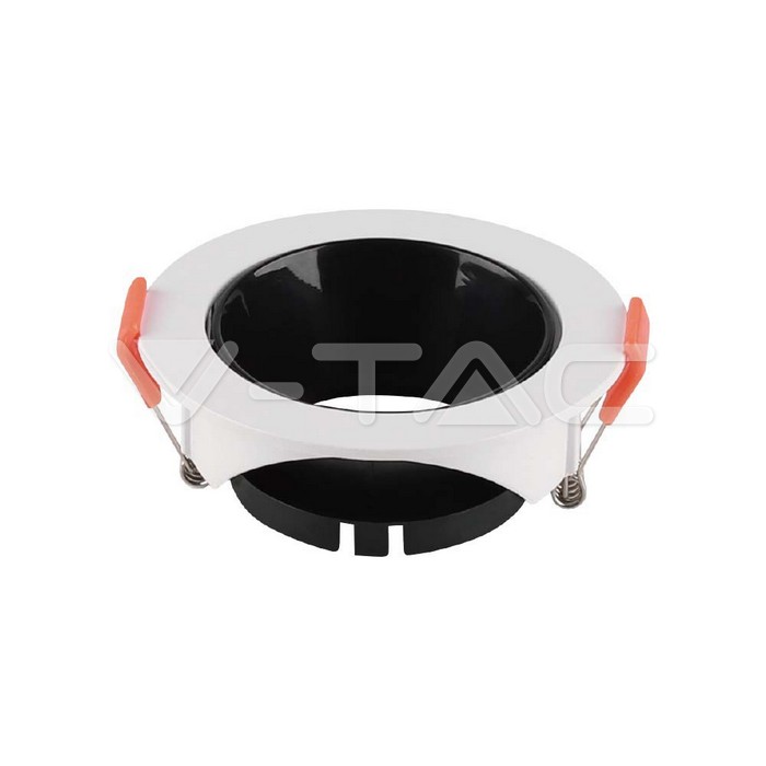 V-TAC 6645, GU10 Holder Round White Frame Black Reflector