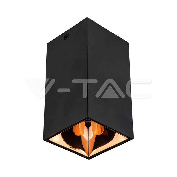 V-TAC 8993, Suport GU10 Pătrat Negru Rose Gold