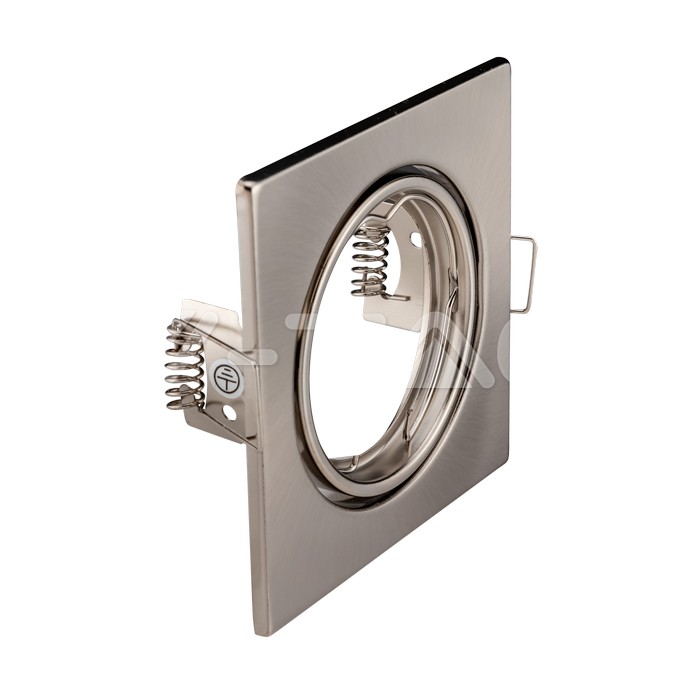 V-TAC 8942, GU10 Holder Square Satin Nickel (2 pcs/box)