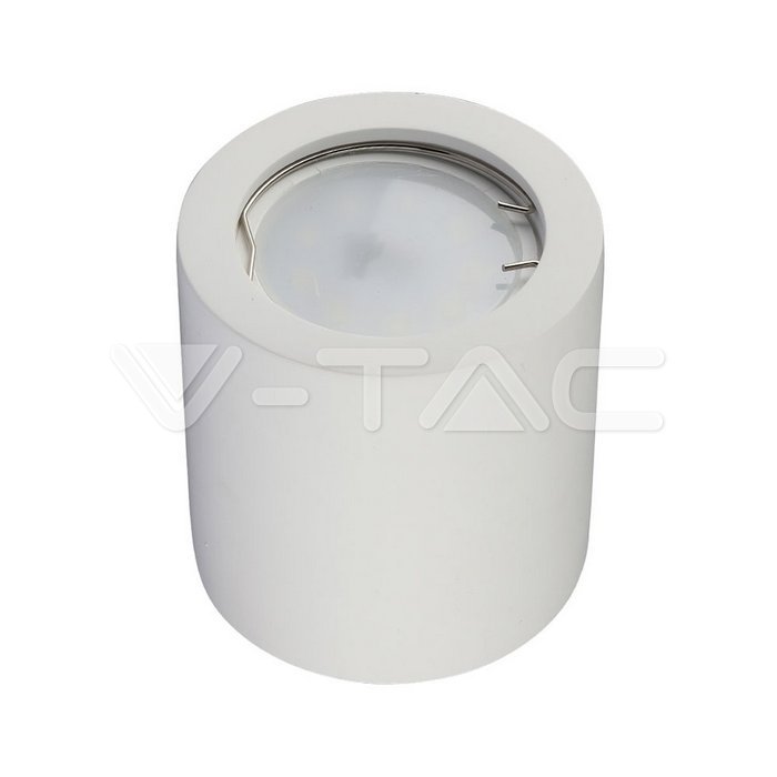 V-TAC 3665, Ramă GU10 Gips Rotundă Alb