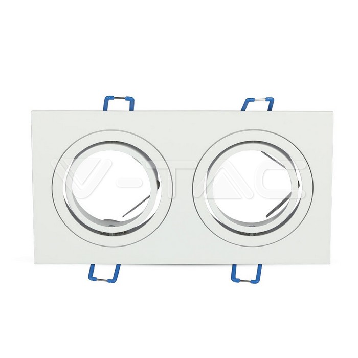 V-TAC 3607, 2x GU10 Housing Square White