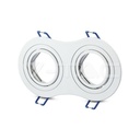 V-TAC 3601, Carcasă GU10 Rotundă Alb 2x