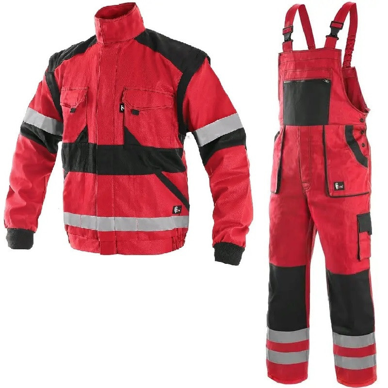 Protection Workwear With Bib Pants, Reflective, Unisex, LUXY BRIGHT
