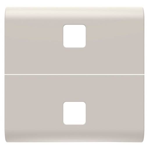 [PTG264.00880] GEWISS GW13554S, Buton înlocuibil pentru comenzi axiale, A se completa cu 2 lentile, 2 module, Satin natural bej, Chorusmart