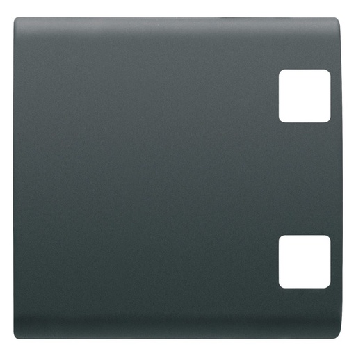 [PTG264.00938] GEWISS GW12554, Replaceable Button Key for Push-button Panel, to Be Completed with 2 Lens, 2 Modules, Black, Chorusmart 