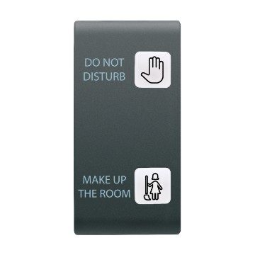 [PTG264.00940] GEWISS GW12559, Replaceable Button Key for Push-button Panel, Hotel Solution, 2 Lenses, DND+MUR, 1 Module, Black, Chorusmart 