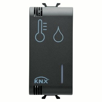 [PTG264.00952] GEWISS GW12799H, Humidity/temperature Sensor, Knx, 1 Module, Black, Chorusmart 