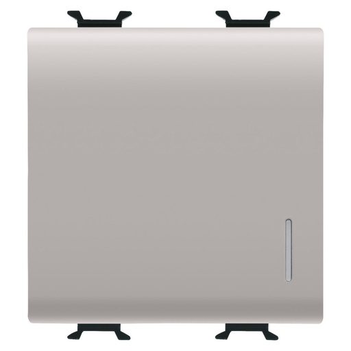 [PTG264.00976] GEWISS GW13917, Electronic Soft-click Push-button, Backlit with Diffuser, for Bus Contacts Interf., 1P NO Potential-free, 2 Modules, NSatin Beige, Chorusmart 