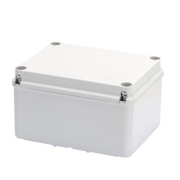 [PTG018.00032] GEWISS GW44118, Junction Box with High Capacity Bottom and Plain Screwed Lid, IP56, Internal Dimensions 240x190x130, Smooth Walls, Grey Ral 7035