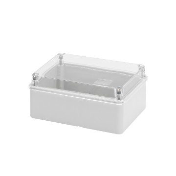 [PTG018.00091] GEWISS GW44426, Cutie pentru joncțiuni și pentru echipamente electrice și electronice, Cu capac simplu transparent, IP56, Dimensiuni interne 150x110 x70, Cu pereți netezi