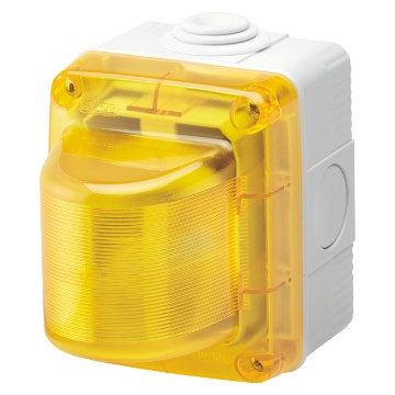 [PTG018.00179] GEWISS GW27417, Indicator Lamps, 15W, 230V, Yellow Diffusor, IP55, Grey Ral 7035
