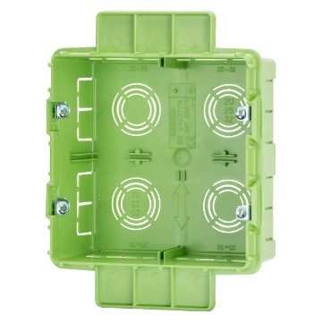 [PTG018.00260] GEWISS GW24237PM, High Capacity Box for Domestic, Big Box for Lightweight Wall, Halogen Free, 8 Gang (4+4), 131x129x53