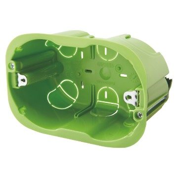 [PTG018.00262] GEWISS GW24403PM, Green Wall, High Capacity Rectangular Box, 3 Gang, Dimensions 110x73x50, Halogen Free