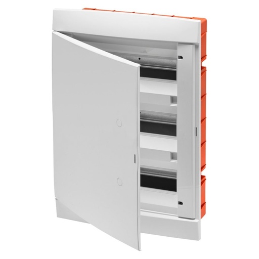 [PTG010.00025] GEWISS GW40299TB, Carcase decorative pre-aranjate pentru blocurile terminale ale carcasei, Ușă simplă, Alb, 36 (12x3) module