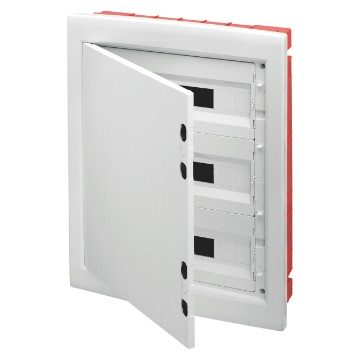 [PTG010.00067] GEWISS GW40890BT, Distribution Board, Panel with Window and Extractable Frame, Blank Door, Terminal Block N 3x[(3x16)+(17x10)] E 3x[(3x16)+(17x10)], 54m (18x3) IP40