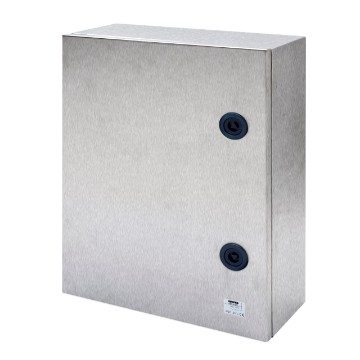 [PTG010.00313] GEWISS GW46052, Board in Satin Stainless Steel with Blank Door Fitted with Lock 310x425x160, IP55