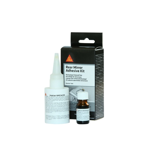 [PTG254.00060] SikaFast-1640, No-Mix Rear Mirror Adhesive Kit, Interior (vehicle), Light yellow, Gel 50 g + Activator 10 mL