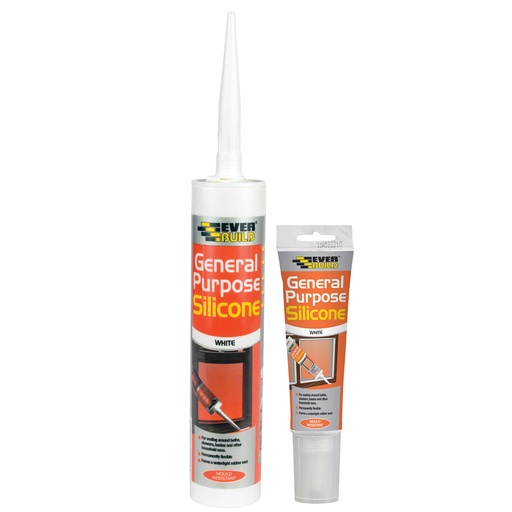[PTG254.00148] EVERBUILD General Purpose Silicone, Multi-Purpose Mid Modulus Silicone Sealant, Interior & Exterior, 280 mL