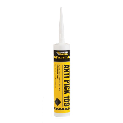 [PTG254.00179] EVERBUILD Tecnic AntiPick 109, Pick-Resistant Sealant for Low Movement Joints, Interior & Exterior, 295 mL