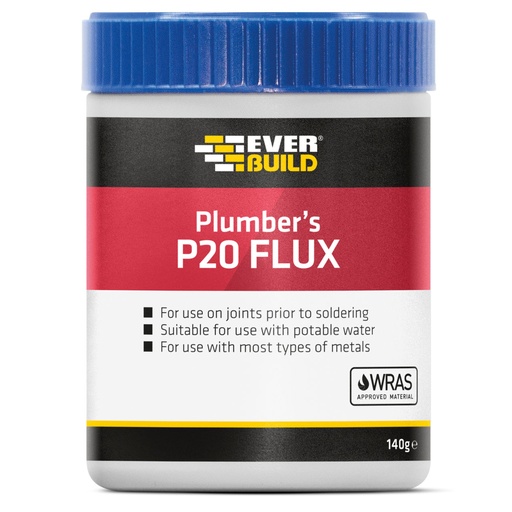 [PTG254.00182] EVERBUILD P20 Plumbers Flux, Soldering Joint Paste Soft Application, Interior, Off White, 140 g