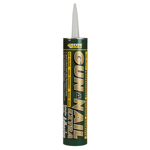 [PTG254.00334] EVERBUILD GUN A NAIL EXTRA, High Strength Gap Filling Adhesive Exterior Use, Interior, Beige, 380 mL