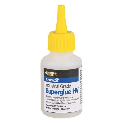 [PTG254.00336] EVERBUILD STICK2 Superglue HV, High Viscosity Superglue for All Surfaces, Interior, Clear Liquid