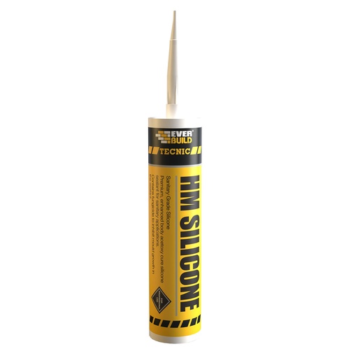 [PTG254.00387] EVERBUILD TECNIC HM SILICONE, Sanitary Grade Silicone Sealant, Interior, 310 mL
