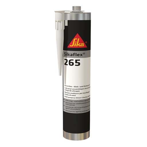 [PTG254.00427] Sikaflex-265, Weather-Resistant Glazing Adhesive & Sealant Accelerated, Exterior, Black